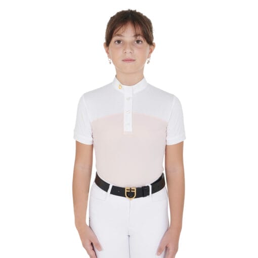 Girls' Slim Fit Competition Polo Shirt With Perforated Fabric - Bild 2