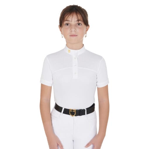 Girls' Slim Fit Competition Polo Shirt With Perforated Fabric - Bild 6