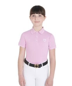 Kids' Slim Fit Polo Shirt In Antibacterial Technical Fabric