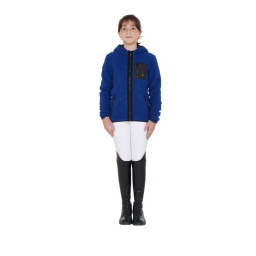 Girls' Sweatshirt In Curled Fleece With Front Zip