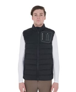 Men'S Stretch Fabric Vest Silicone Patch