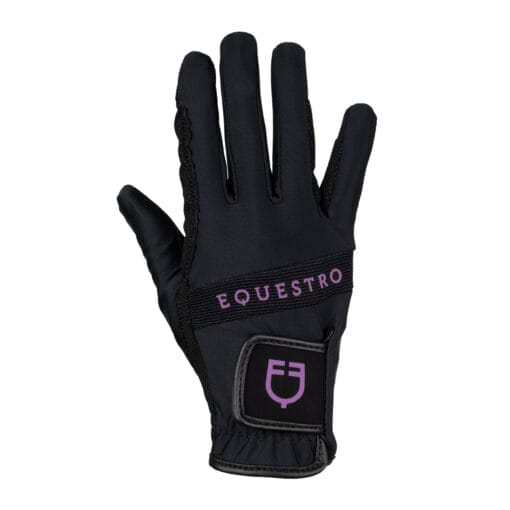 Technical Fabric Gloves With Multicolor Logo