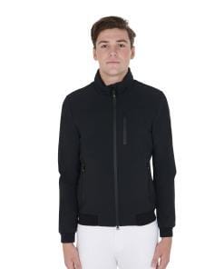 Men'S Jacket In Technical Fabric With Removable Hood